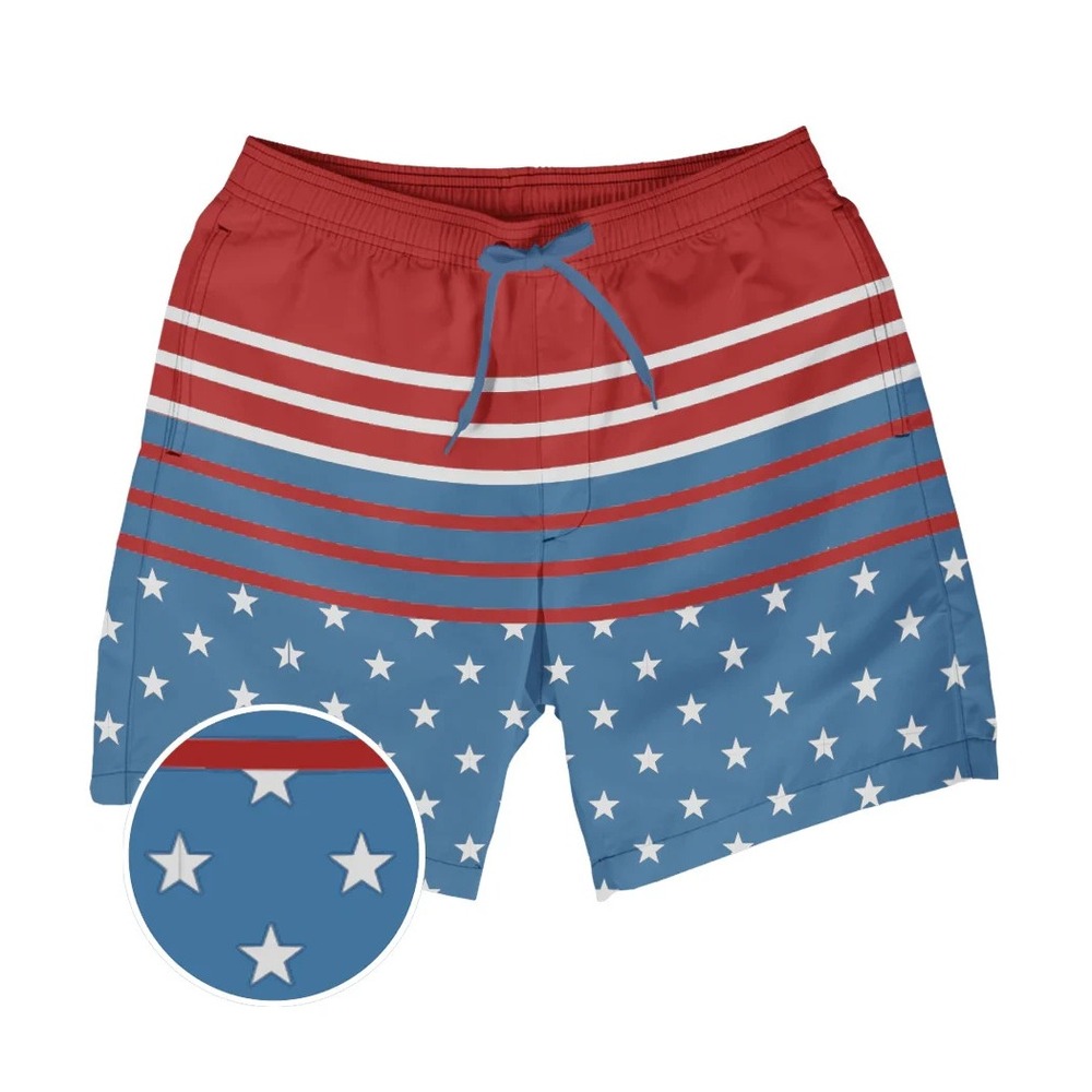 TIPSY ELVES FREEDOM'S CALLING SWIM TRUNKS  Men's Size Medium  NEW WITH‎ TAGS